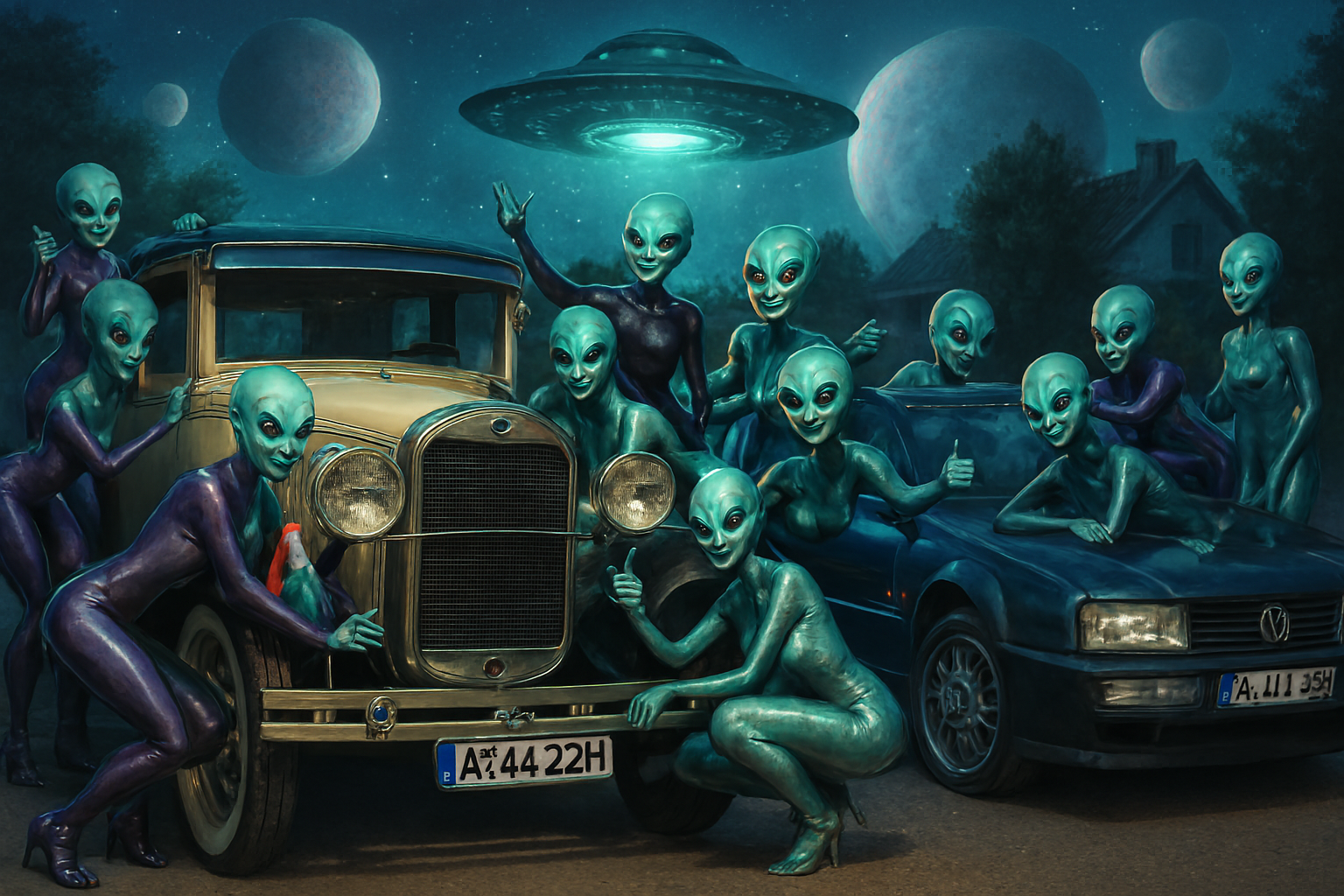 Alien - Bewunderung : Fortschrittliche Technik - Lichtgeschwindigkeit ? :-)